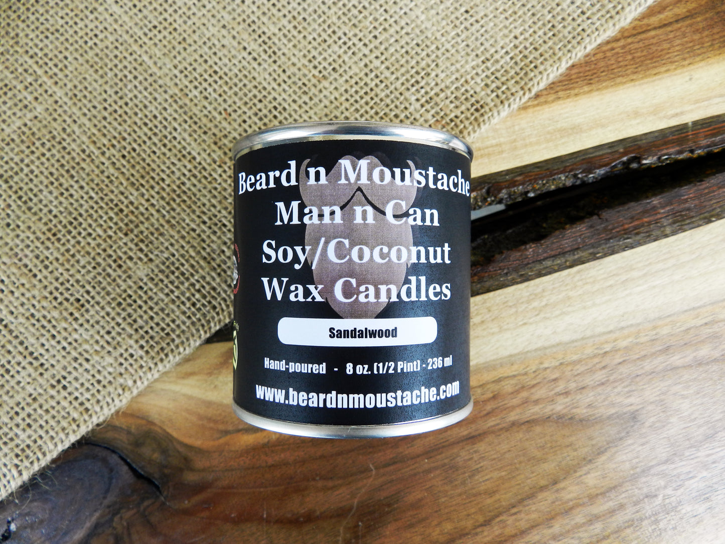 Velas Man n Can de 8 oz con mezcla de cera de coco y soja para hombres