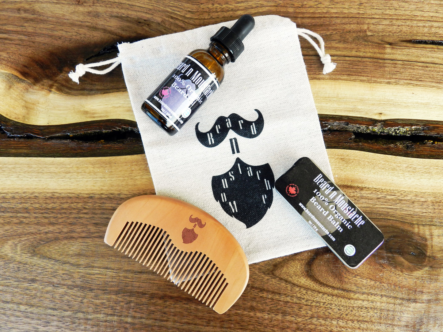 Kit de toilettage pour barbe bio à emporter - Set de toilettage 1