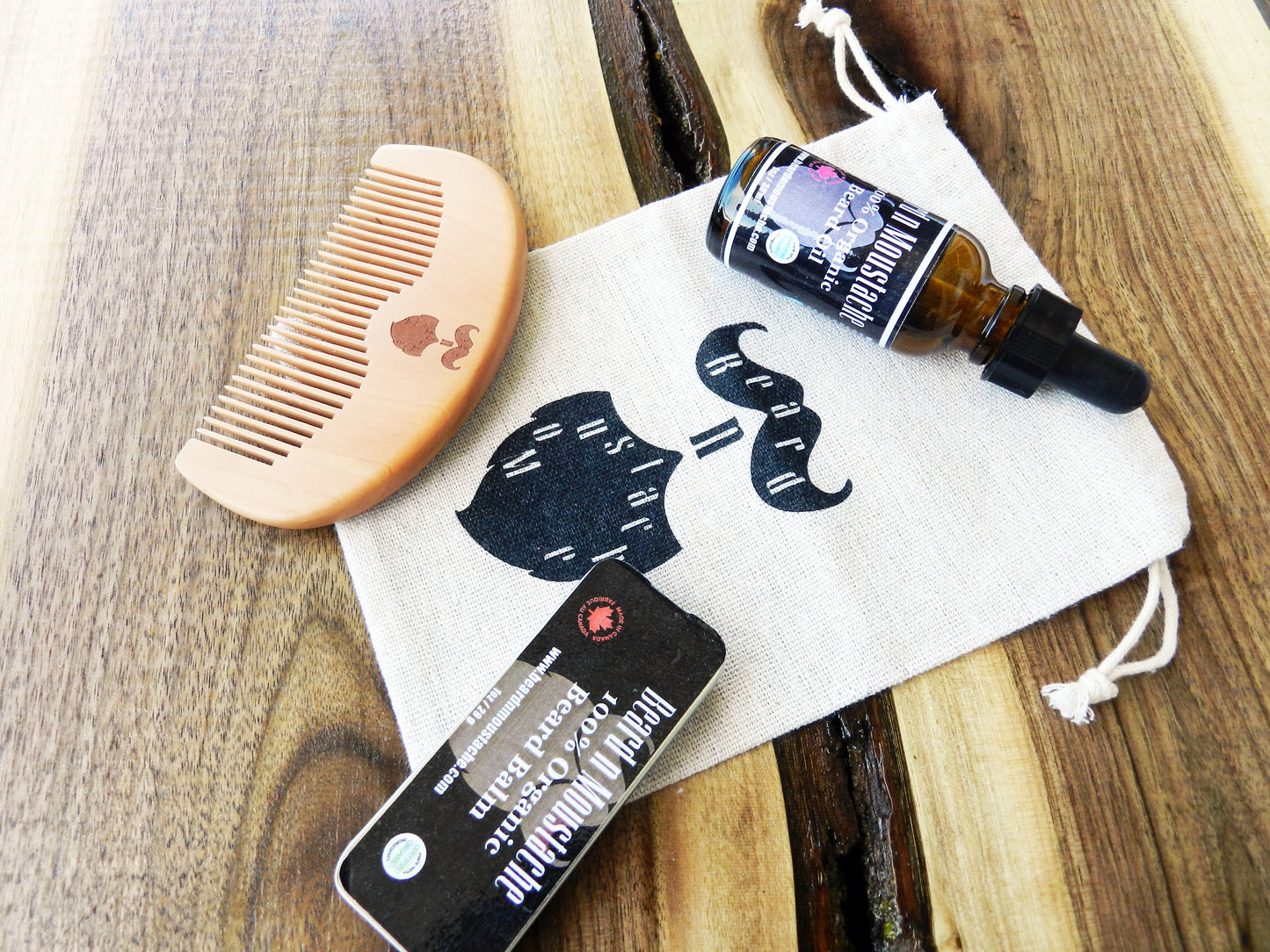 Kit de toilettage pour barbe bio à emporter - Set de toilettage 1