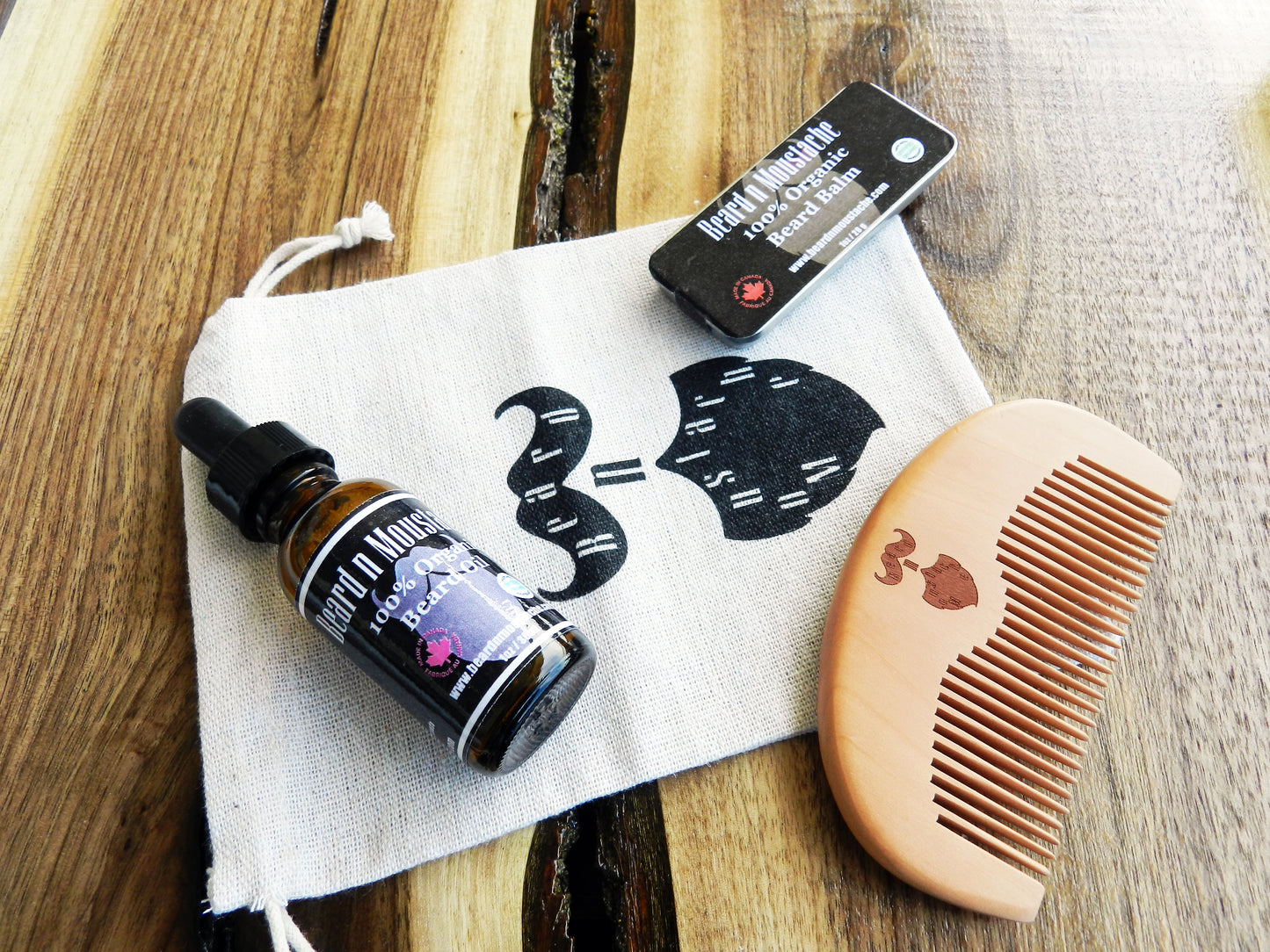 Kit de toilettage pour barbe bio à emporter - Set de toilettage 1