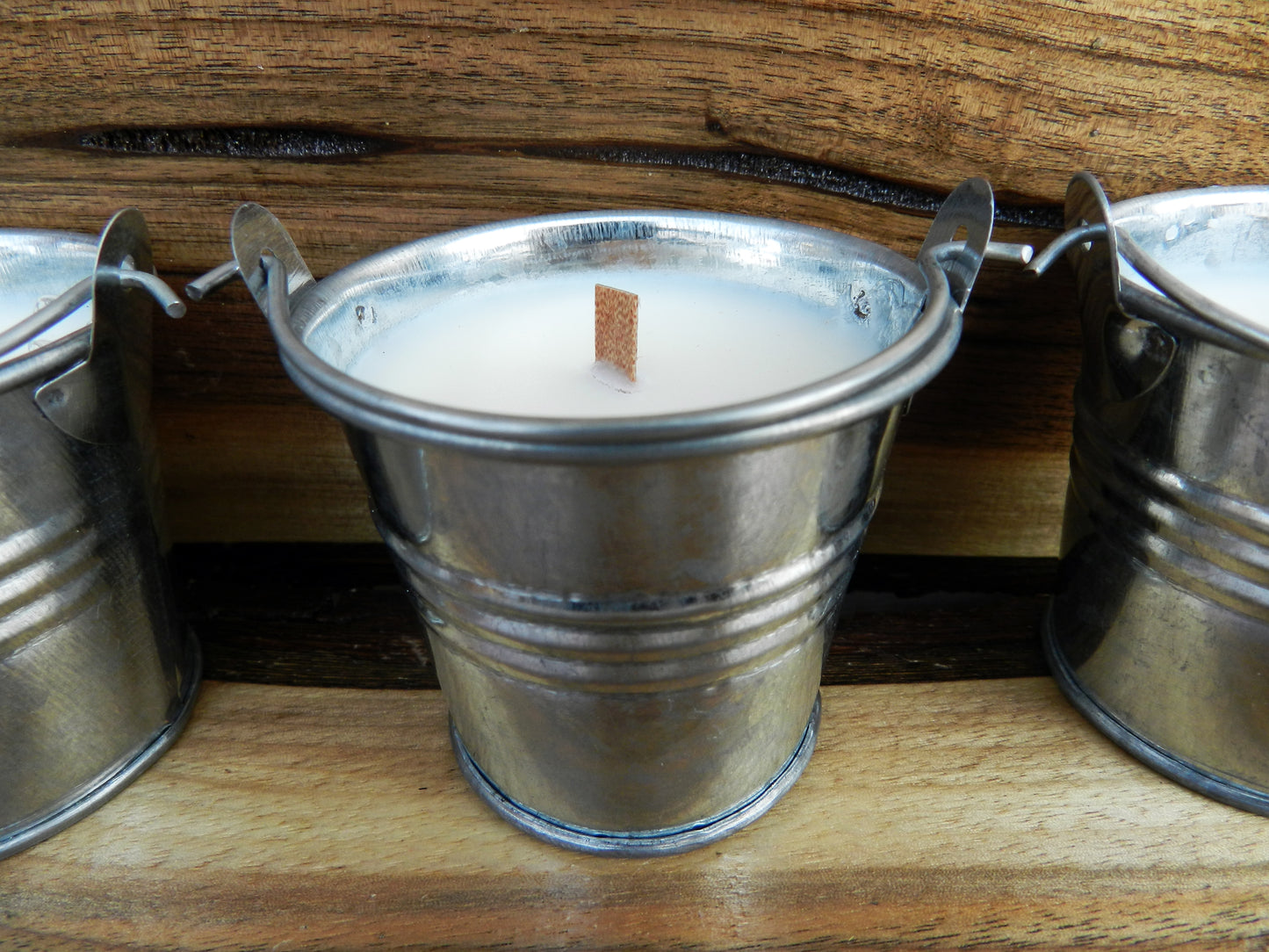 Mini-ensemble de 4 bougies à la citronnelle et à la cire de soja, 65 g, dans un contenant en acier