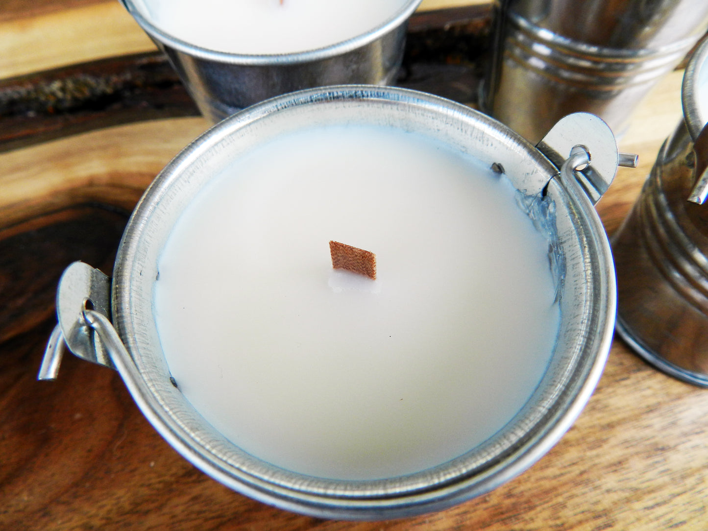 Mini-ensemble de 4 bougies à la citronnelle et à la cire de soja, 65 g, dans un contenant en acier