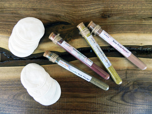 Organic Herbal Face Mask Powder Set – 4 Botanical Blends - Nina Bella Collection