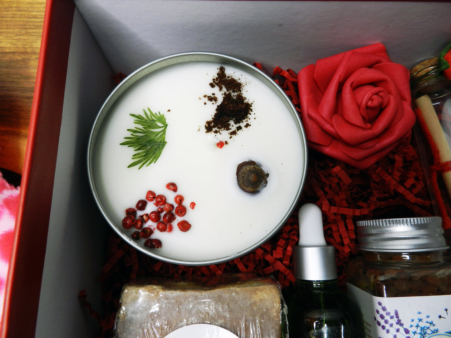 Set de regalo "Te amo" orgánico y artesanal para San Valentín