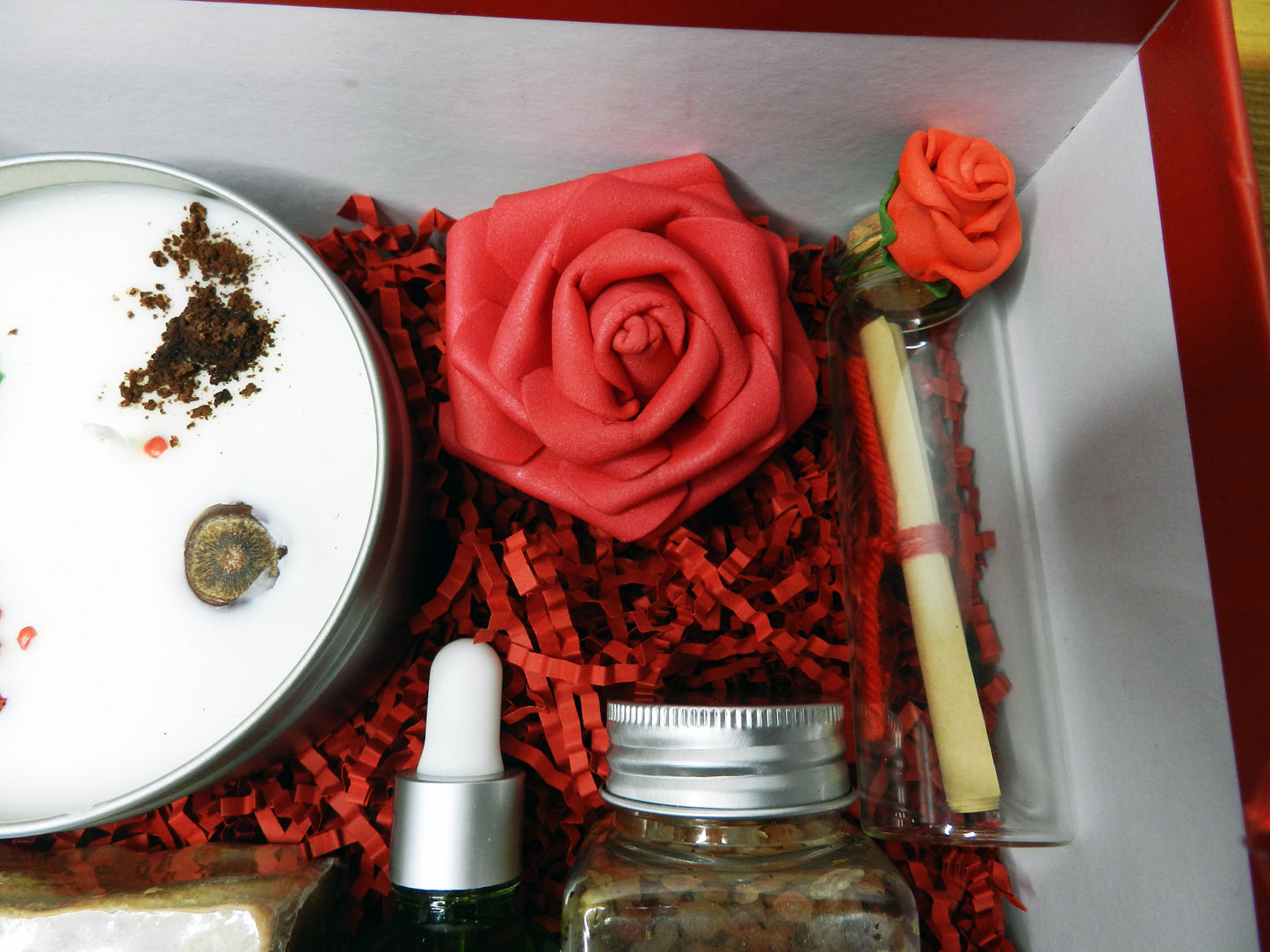 Set de regalo "Te amo" orgánico y artesanal para San Valentín