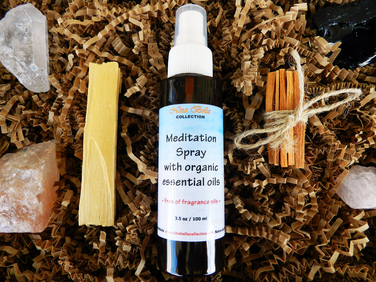 Set de regalo de meditación con cristales y piedras curativas