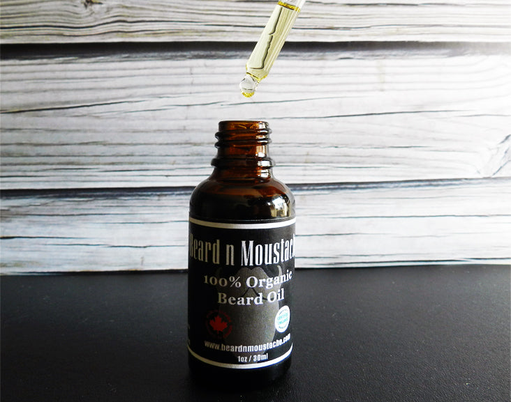 Mini kit d'huiles à barbe bio avec peigne à barbe en bois
