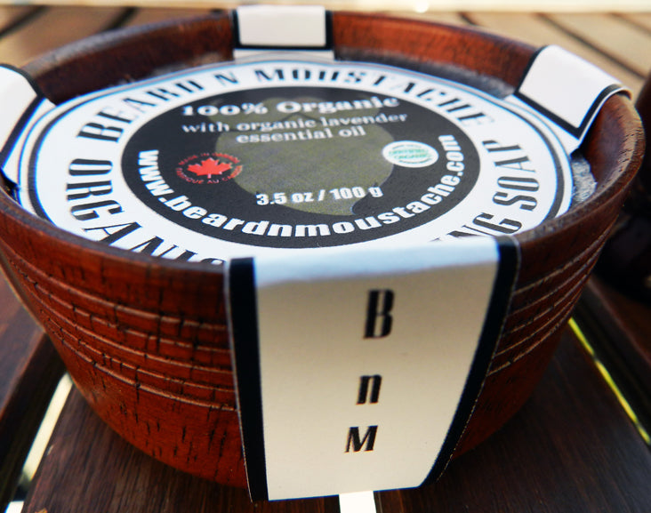 Set de afeitado para hombre Beard n Moustache con jabón de afeitar orgánico