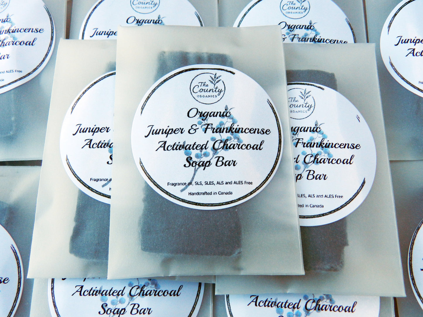 Midnight Charcoal - Organic Activated Charcoal with Frankincense & Juniper Artisan Guest Soap Bar