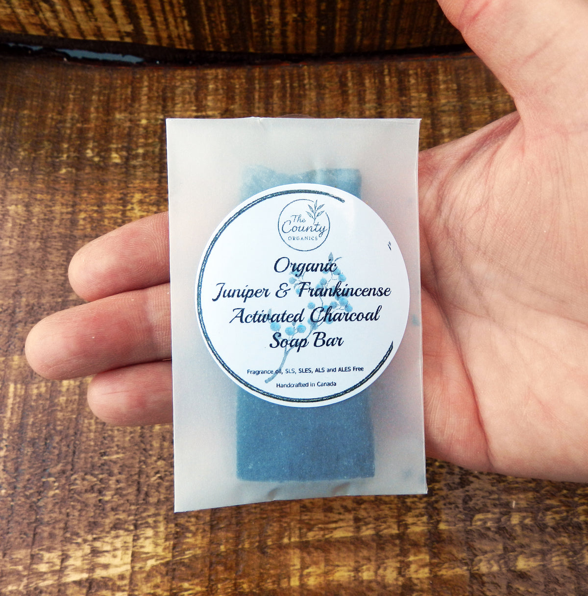 Midnight Charcoal - Organic Activated Charcoal with Frankincense & Juniper Artisan Guest Soap Bar