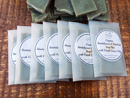 Woodland Reserve - Organic Sandalwood & Patchouli with Green French Clay Artisan Guest Soap Bar
