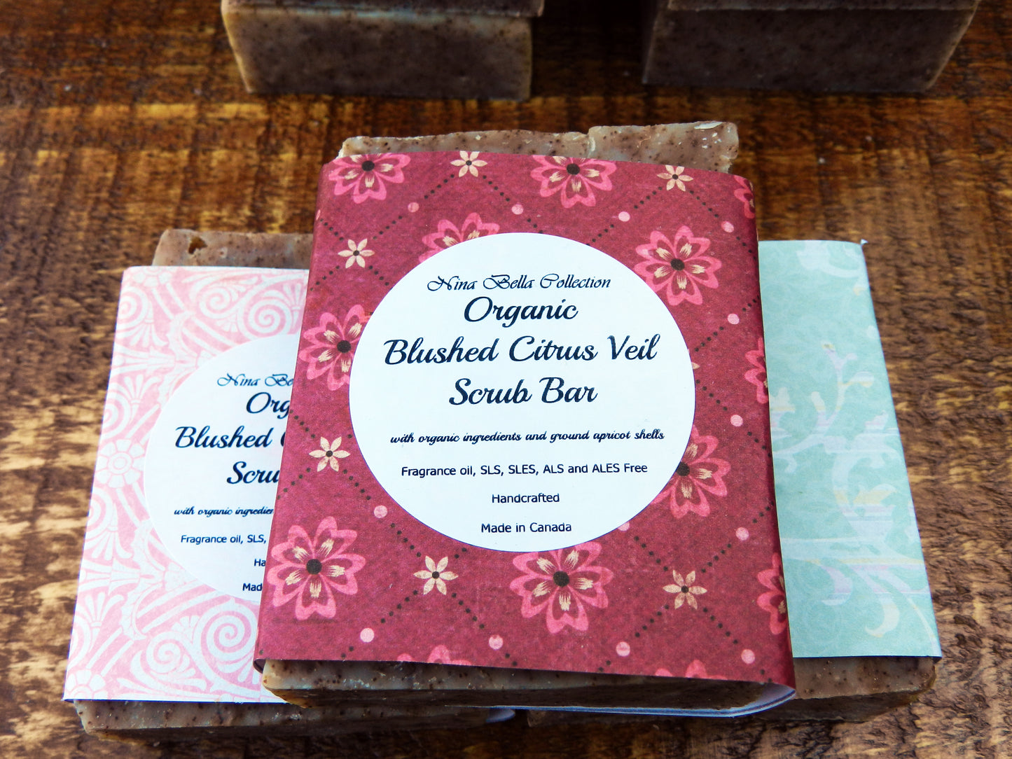 Blushed Citrus Veil - Gentle Botanical Polish Apricot Shell Scrub Bar