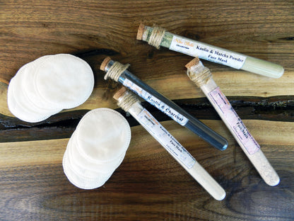 Lot de 4 masques pour le visage à l'argile et à la poudre à base de plantes