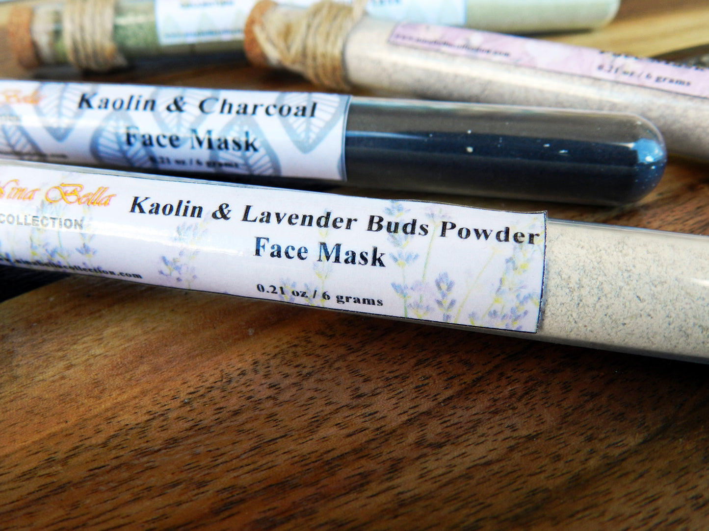 Lot de 4 masques pour le visage à l'argile et à la poudre à base de plantes