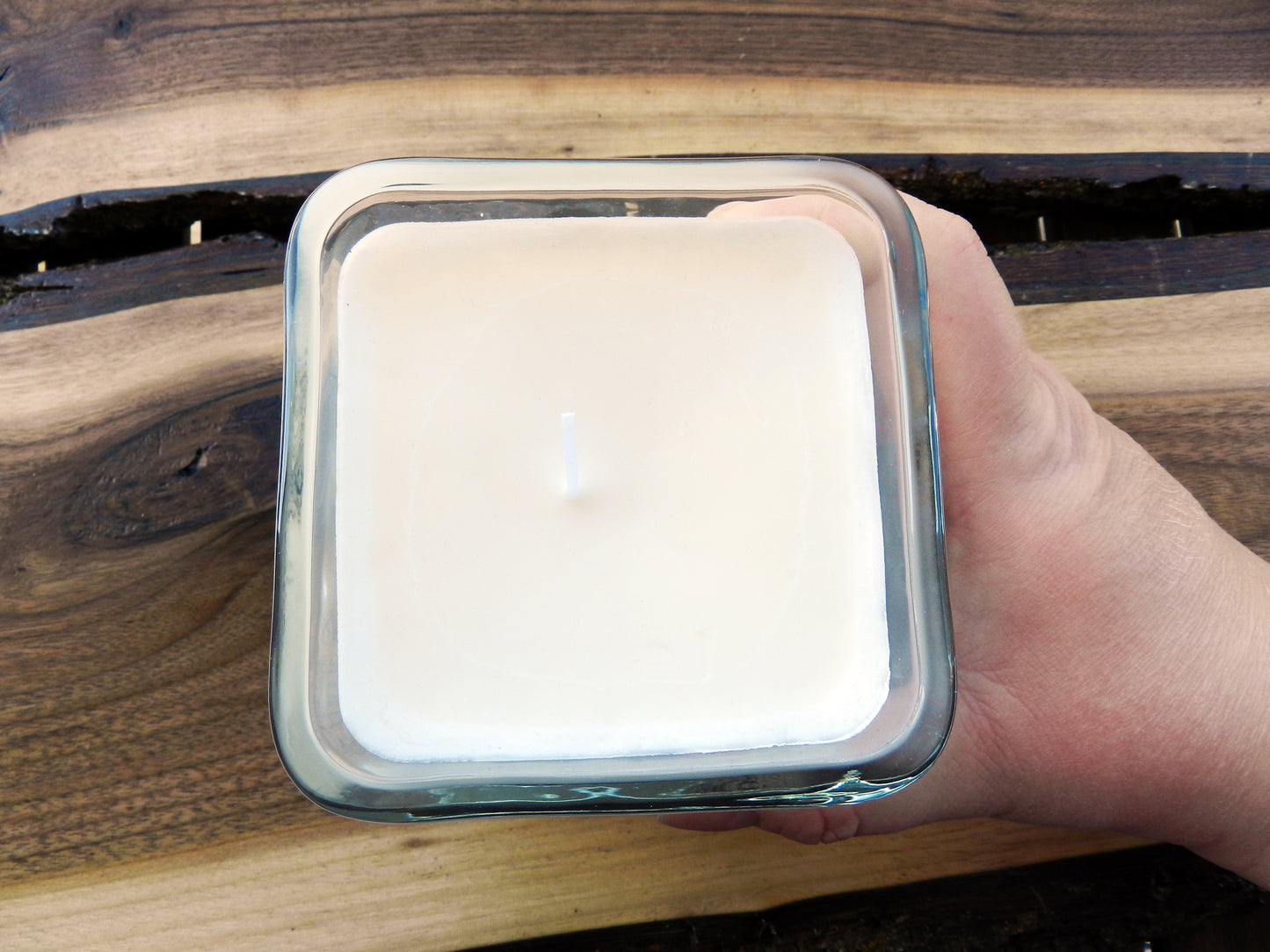 Bougies en cire de soja à la noix de coco dans un grand récipient en verre 16,5 oz