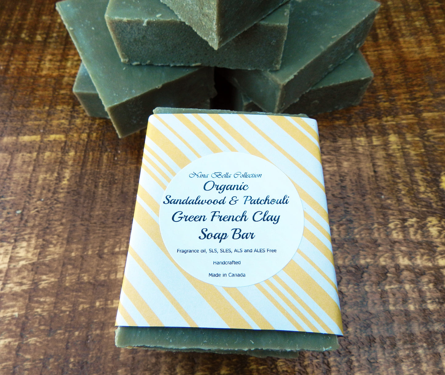 Woodland Reserve - Organic Sandalwood & Patchouli with Green French Clay Artisan Soap Bar