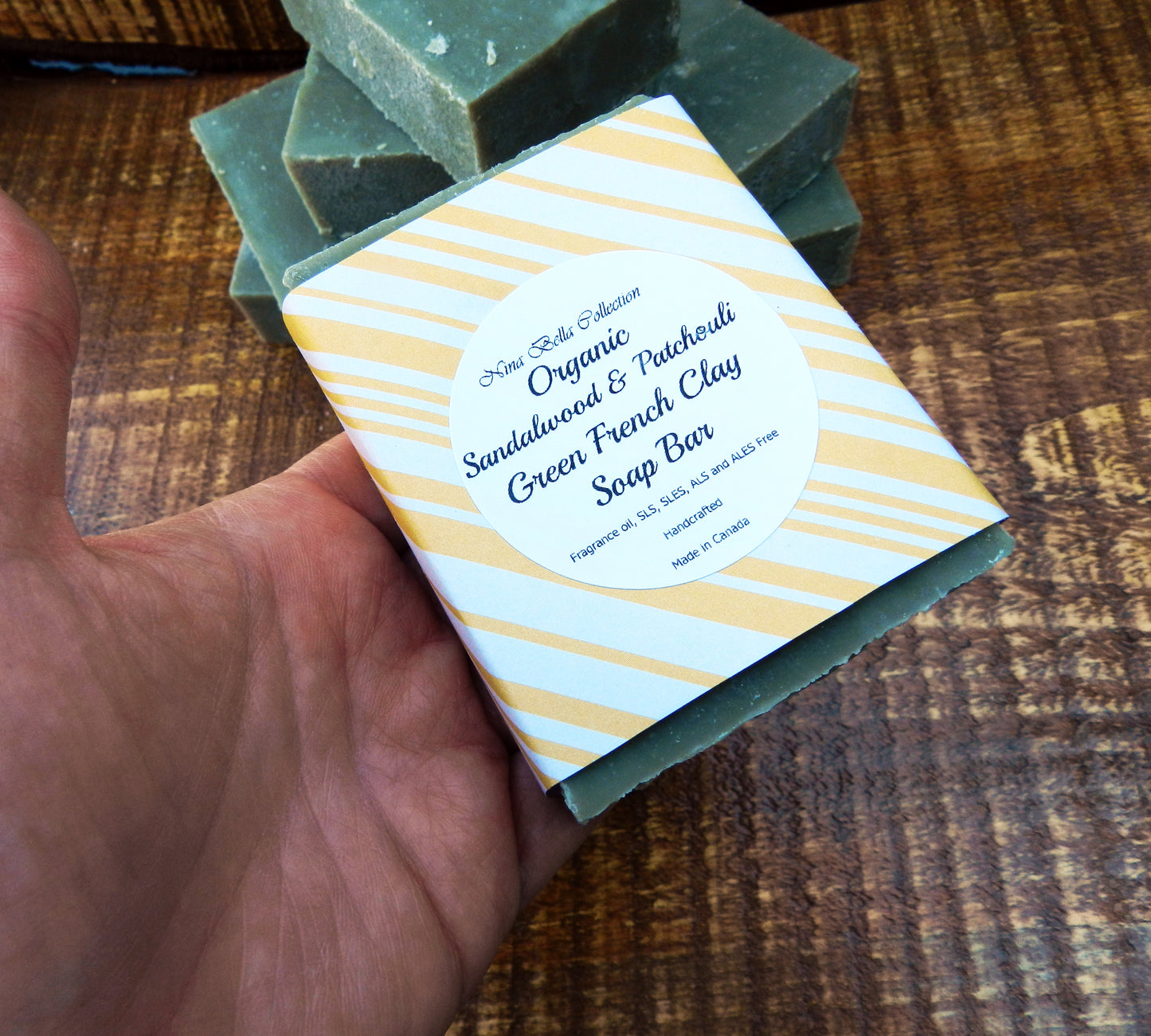 Woodland Reserve - Organic Sandalwood & Patchouli with Green French Clay Artisan Soap Bar