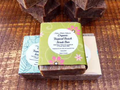 Tropical Beach Polish - Organic Botanical Polish Apricot Shell Scrub Bar